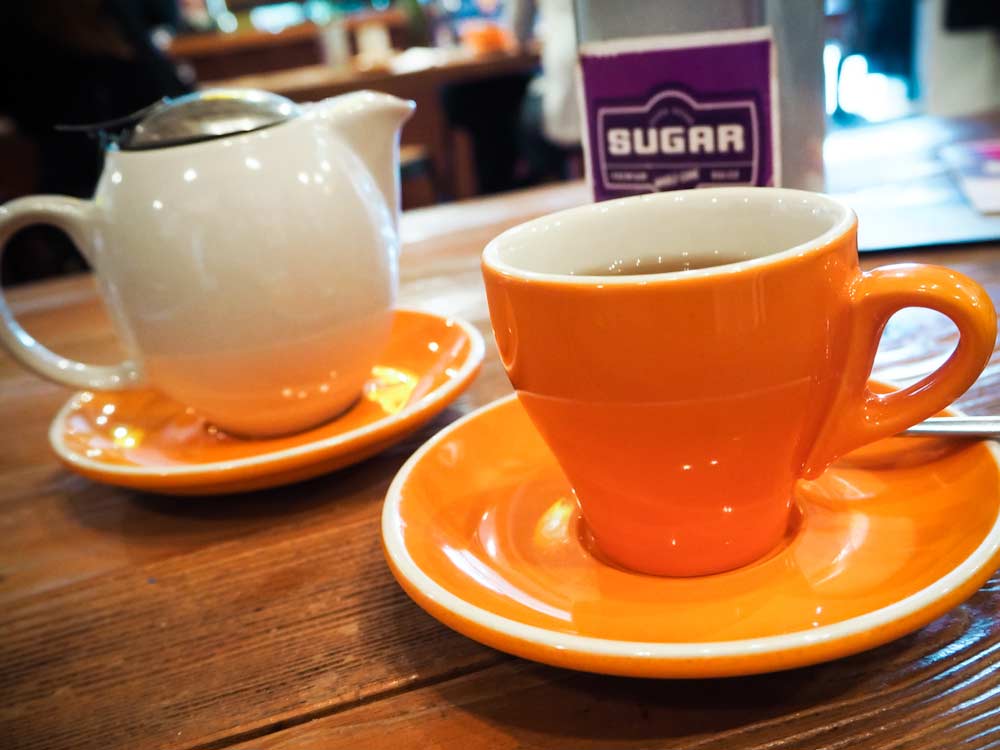 teapot tea cup and sugar